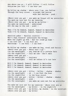 Golden Earring fanclub magazine 1988#2 back cover